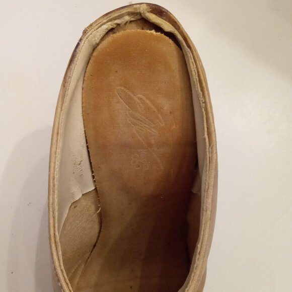 Rosita Leather Boots/Mules Clogs Stacked Look High Heels 70s VTG size 8 M Shoes - Picture 6 of 6